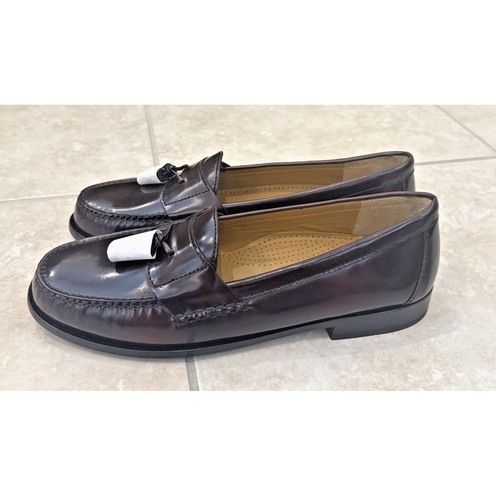 NEW Cole Haan Pinch Tassel Loafers Mens Size 12D Burgundy Leather Slip On 03507